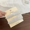 Grampo BB de tecido fino com poá estilo literário coreano para mulheres, grampo duplo simples, grampo para cabelo solto, grampo para franja lateral