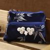 Artesanías con Características Chinas para Extranjeros Nanjing Yunjin Algodón de Doble Tiro Billetera Pequeña para Mujer Cartera Bordada