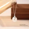 Collar de Plata de Ley 925 con Perlas de Sirena, Diseño de Nicho de Moda, Colgante de Cono Gota de Agua, Cadena Clavícula de Bombilla Pequeña