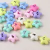 Acrílico Linda Expresión de Dibujos Animados Estrella de Cinco Puntas Agujero Vertical Cuentas Sueltas DIY Accesorios para el Cabello Pulsera Colgante Accesorios de Joyería