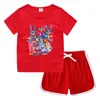 Conjunto de Camiseta de Manga Corta Redonda y Shorts de Verano para Niños 2026 Estilo Coreano Casual Absorbente de Sudor Color Caramelo Sudadera para Bebé