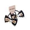 Otoño Nuevo Estilo Negro Estilo Clásico Chanel Pinza para el Cabello de Niña Diadema Lazo Pinza Doble para Niñas Accesorios para el Cabello de Bebé Tocado