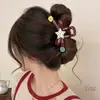 Pinza para el Cabello Exquisita de Color Contrastante para Mujer con un Toque de Lujo, Nuevo Modelo 2026, Adecuada para Cabello Grueso, Pinza de Tiburón con Lazo, Pasador Grande