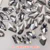 Rinestones de Cristal de Alta Calidad para Mini Arte de Uñas con Base Puntiaguda, Decoraciones de Rinestones Blancos Deslumbrantes de Forma Irregular para Uñas DIY, Rinestones Irregulares en Forma de Corazón para Uñas