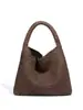 Bolso de Mano Tejido a Mano de Nuevo Estilo Transfronterizo, Bolso de Hombro Casual de Cuero Suave Degradado, Bolso Cubo Retro de Gran Capacidad para el Trabajo