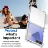 Adequado para Samsung Z Flip 20% de desconto com Airbag nas Quatro Cantos Anti-Queda TPU Transparente Capa para Celular Z Flip7/8, À Prova de Choque