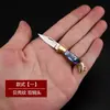 Em estoque Faca Mini Faca Dobrável Faca de Bolso Legal Faca de Latão Chaveiro Desembalagem Expressa Desembalagem Faca Pequena