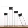 Fábrica de Origen Botella de Vidrio con Tapa de Aluminio de 22 mm, Botella Sellada para Dulces, Botella Transparente Dispensadora de Tabletas, Botella Dispensadora de Muestras con Tapa de Rosca