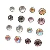 Decorações de Unhas Artísticas Octogonais Corte Rosa de Celebridade da Internet, Strass de Cristal de Alta Qualidade com Base Pontuda, Strass para Unhas Branco Transparente Rosa Champagne Moonlight Atacado