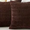 Fronha de Pelúcia Cor Sólida Lado Duplo Fronha de Veludo Grão de Trigo Almofada Decoração de Sala de Estar Capa de Almofada Lateral de Sofá Cama