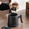 2026 Novo Modelo de Xícara de Chá de Cerâmica com Filtro Separador de Chá e Água, Caneca Pessoal de Escritório de Alto Padrão para Preparar Chá