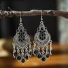 2026 Pendientes Artesanales Étnicos de Diamantes de Punto Pendientes Hechos a Mano de Colores Pendientes Retro con Forma de Corazón Suministro Joyería al por Mayor