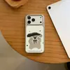 Funda para Teléfono Bieye Perro Rizado Electrochapada Adecuada para iPhone 17 Pro Max, 13/14 Plus, Lujo Ligero Acabado Espejo 16/15