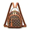 Mochila para Mujer 2025 Nueva Moda Gran Capacidad Bolsa Cuadrada Pequeña Bolsa Cuadrada Pequeña Estampada Retro Bolso de Hombro Elegante de Moda