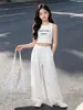 Pantalones finos de verano para niñas, pantalones anchos estilo coreano para niñas mayores, pantalones largos casuales para niñas, pantalones a prueba de mosquitos para estudiantes de secundaria.