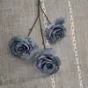 Flor de simulação três cabeças rosa diamante fábrica direta alta qualidade nova flor canteiro de flores flor de casamento flor material de flor essencial