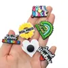 Pingentes Coloridos Personalizados para Sapatos com Frases em Inglês, Decorações e Acessórios para Sapatos de Borracha Macia em PVC