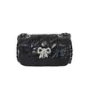 Bolsa Quadrada Pequena Acolchoada com Corrente Tendência de Comércio Exterior para Mulheres, Novo Modelo 2026, Bolsa de Ombro Estilo Chanel, Alto Valor Estético, Bolsa de Axila Fashion