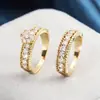 Anéis de Casamento Huajie Estilo Designer de Revista Novo Estilo de Alto Padrão Elegante Anel para Dedo Indicador Conjunto de Anéis da Moda Personalidade Tendência