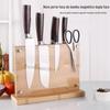 Fabricante Produz Porta-Facas Magnético de Bambu Acrílico Dupla Face Suporte de Armazenamento Magnético para Cozinha
