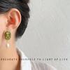 Pendientes Artesanales Bañados en Plata 14K Estilo Bosque con Peridoto Verde y Perlas de Agua Dulce Naturales, Accesorios Creativos para Orejas, Aretes de Fábrica