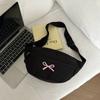 Bolso Casual de Moda con Lazo 2025 Verano Nuevo Elegante Bolso de Hombro Cruzado Bolso de Tela Bolso de Mujer de Alto Valor Versátil