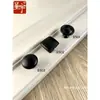 Puxador Preto de Furo Único Estilo Moderno Americano Simples para Gaveta de Sapateira, Guarda-Roupa, Maçaneta de Porta de Armário de Liga de Alumínio