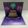 Cartão de Cumprimentos Musical de Aniversário Estéreo 3D com Luz, Som e Recurso Pop-Up de Controle Magnético