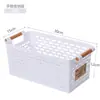 Cesta de Almacenamiento Hueca de Plástico para Escritorio, Cesta de Almacenamiento para Juguetes y Snacks del Hogar, Cesta Organizadora Rectangular para Artículos Varios de Dormitorio