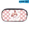 2024 Sanrio Melody Caixa de Papelaria Estojo para Canetas Desenho Animado Fofo Estojo para Canetas Meninas Tecido Camada Única Zíper Caixa de Lápis