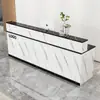 Balcão de Recepção com Acabamento Laqueado, Design Moderno Simples, Adequado para Lojas de Roupas, Salões de Beleza e Cabeleireiros, Pequena Mesa de Escritório, Caixa Registradora de Loja, Armário de Balcão de Bar, Empresa