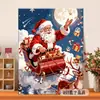 Pintura al óleo digital de Santa Claus transfronteriza para colorear DIY, diseño personalizado basado en imágenes proporcionadas, pintura decorativa acrílica para principiantes, venta al por mayor