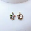 Pulseira Colar Pingente de Cobre Banhado a Ouro Zircônia Microincrustada Cor Galvanizada Conservadora de Cor Materiais para Miçangas Acessórios de Joias DIY