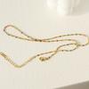 Yunyao Estilo Coreano Fresca y Elegante Minimalista Versátil Joyería para el Día a Día Cadena de Cuentas de Arroz Diseño de Goteo de Aceite Joyería de Acero de Titanio