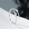 Anillo de Plata S925 Unisex de Nicho Vía Láctea con Circonita Abierto Moda Personalidad Combinación en Capas para Mujer