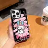 Fondo Negro Corbata de Moño Graffiti Cinnamoroll Funda para Teléfono Iphone17/18Pro Perro de Orejas Grandes Dibujo Animado Personalizado Funda Mate