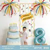 Tela Colgante para el Primer Cumpleaños de Niño, Escena de Pastel y Globos, Decoración, Ambiente, Accesorios para Fotos, Set de Fiesta