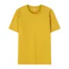 Nueva camiseta de algodón 100% de hilo doble, cuello redondo, manga corta, 40 hilos, 210g, camiseta publicitaria, uniforme de grupo, uniforme de clase, ropa de trabajo, logo impreso