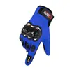 Guantes de motocicleta de dedo completo para hombre protectores para exteriores de piloto de dedo largo deportivos transpirables de carreras de moto de medio dedo