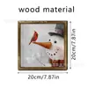 Produtos de decoração transfronteiriços com etiquetagem e dropshipping, arte de parede de luxo para salas de estar, arte de boneco de neve para salas de jantar, dropshipping de peça única