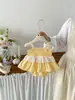 Nuevo Estilo de Verano Vestido Sencillo con Tirantes para Bebés y Niños Pequeños, Casual, Fresco y Dulce Mono de Una Pieza Triángulo para Bebés Niñas en Verano