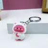 Llavero colgante de oso de dibujos animados creativos con forma de trasero, lindo conejo de PVC, cerdo, mono, personalidad, adornos para bolsa de pareja