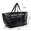 Nova bolsa de compras tote em PP trançado, bolsa ecológica promocional para eventos, bolsa tote com logotipo personalizado para feiras e comércio exterior
