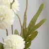 Flor artificial dente-de-leão haste única com 5 cabeças de crisântemo pompom, flor artificial pequena bola espinhosa, adereços para fotografia de casamento, decoração de casa atacado