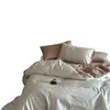 Lujoso juego de cuatro piezas de algodón de fibra larga 100S de alto número de hilos, funda de edredón de satén jacquard sedoso de algodón puro, sábana bajera y sábana de cama