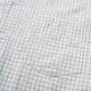 Camisa de Manga Corta a Cuadros Holgada para Hombre, Estilo Americano Moderno, Versátil Camisa Casual de Cuello Campana Estilo Japonés, Manga Media de Verano