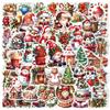 60 pegatinas de grafiti de Nochebuena para Navidad, para ventana, para fiesta infantil, caja de regalo, creativas, decorativas e impermeables.