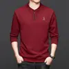 Camisa Polo de Estilo Nuevo para Primavera y Otoño 2026, Informal, Cuello Alto, Camisa Básica para Hombre de Mediana Edad, Sudadera de Manga Larga para Hombre
