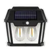 Lámpara Solar Pequeña para Casa Exterior, Lámpara de Pared con Sensor de Tungsteno Luz Cálida, Lámpara de Pared Impermeable para Patio, Villa, Jardín
