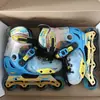 Patins em linha Maigu LE MiGao S7 usados para crianças, patins de roda inline para meninos e meninas, patins em linha ajustáveis para patinação freestyle